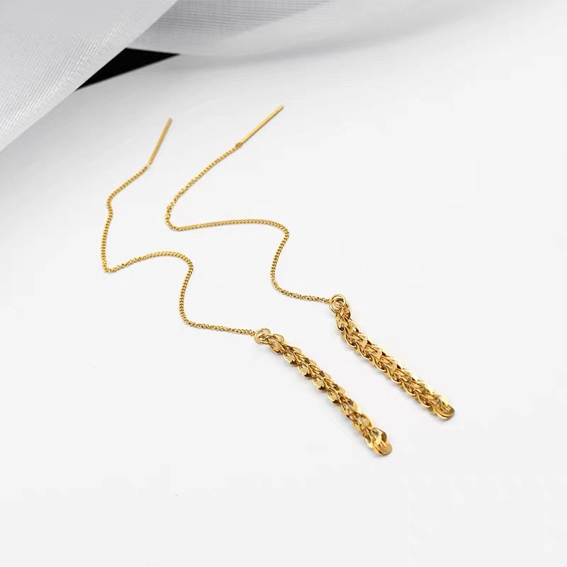 Women's Korean Style Long Fringe Phoenix Tail Light Ear Line