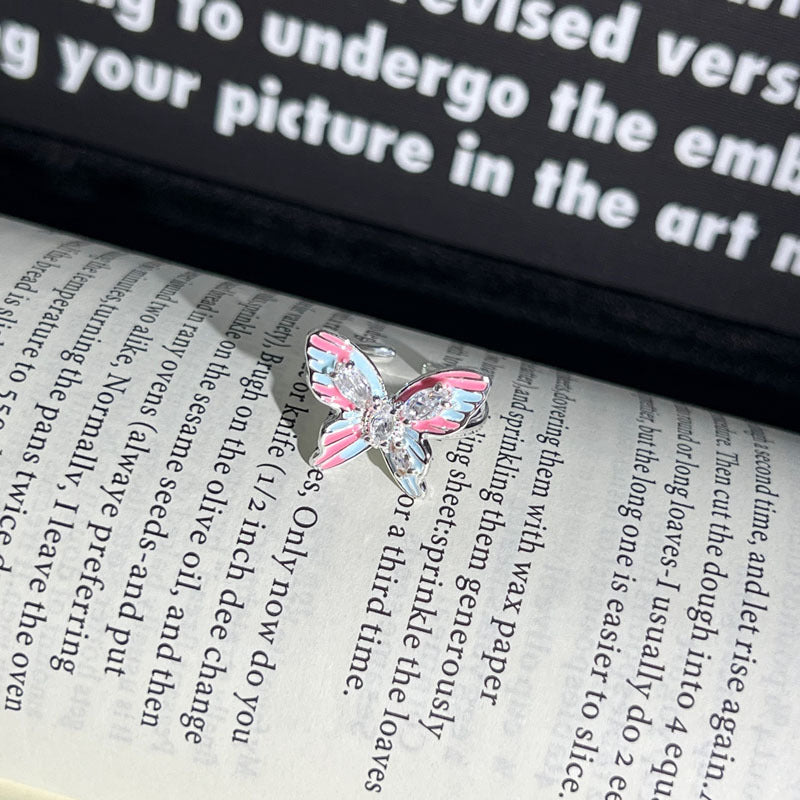 Mori Sweet Dopamine Color Texture Open Female Cold Wind Exquisite Rings