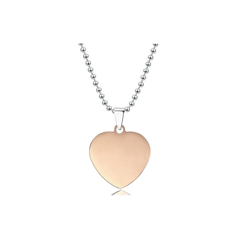 Laser Color Printing Material Holiday Gift Lettering Stainless Necklace