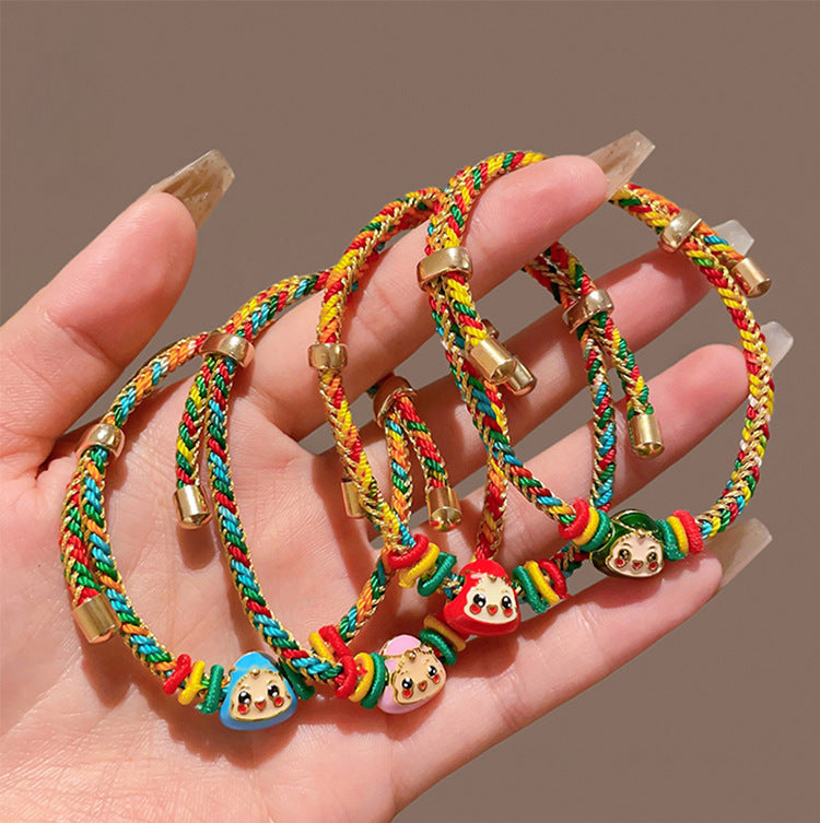 Children's Rope Woven Ethnic Style Dragon Boat Festival Carrying Strap Kindergarten Bracelet