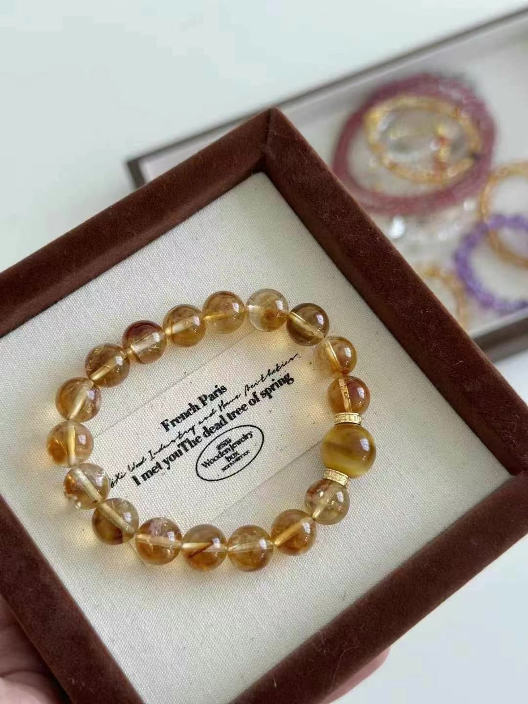 Women's Natural Citrine Niche Design Drip Fresh Sweet Bracelets