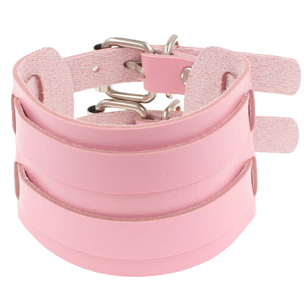 Protection Leather Korean Style Punk Couple Rivet Fashion Rock Domineering Bracelet