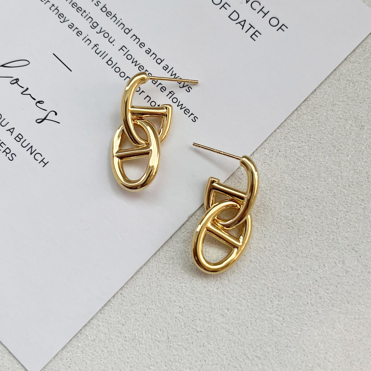 Needle Minimalist Geometric Metal Cold Style Niche Design Earrings