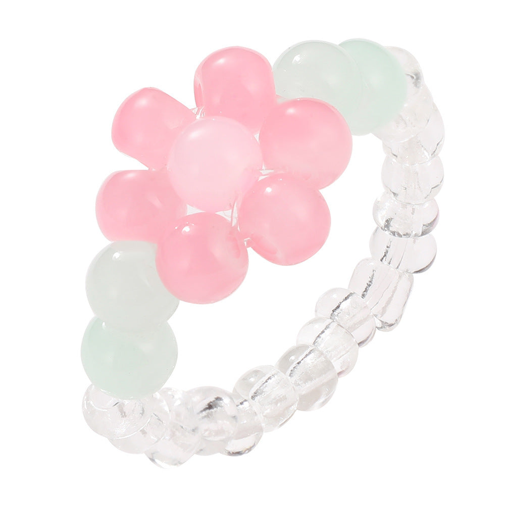 String Beads Stretch Candy Color Rice Rings