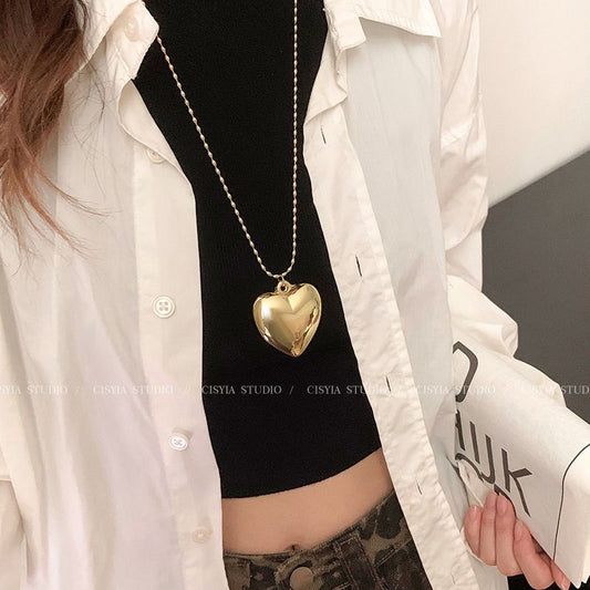 Women's Autumn Korean Style Sier Sweater Chain Necklaces