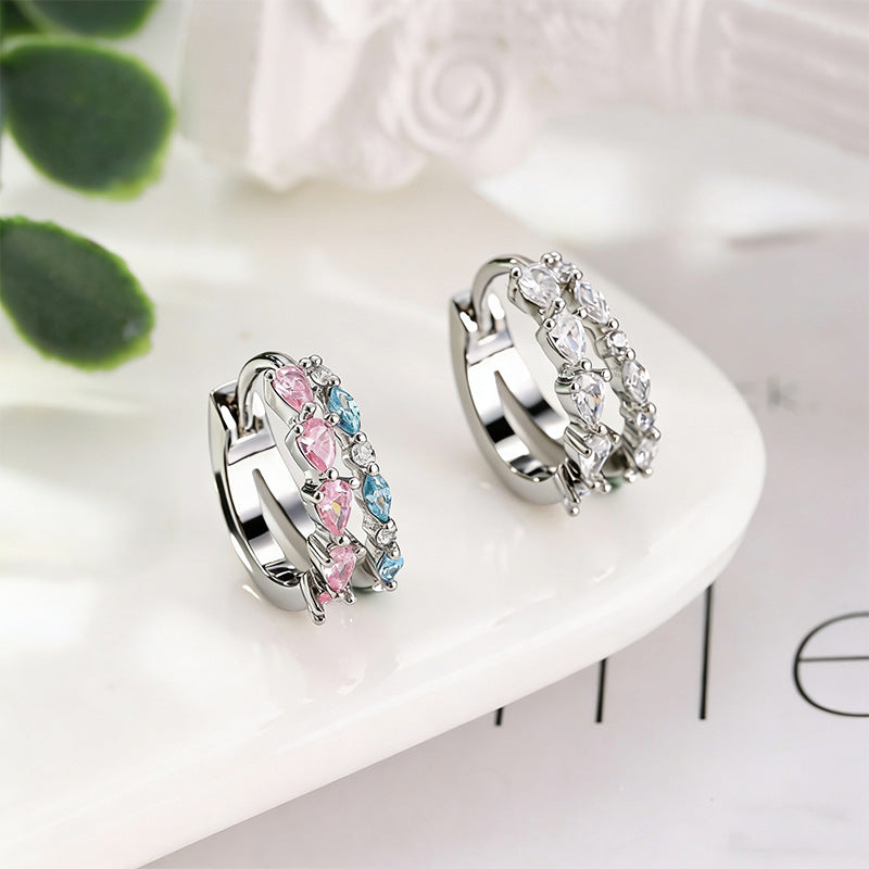Drill Clip Simple Zircon Titanium Steel Fashion Light Luxury Ear Buckle