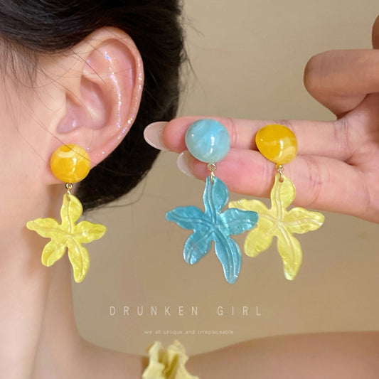 Women's Seaside Dopamine Coconut Tree For Eardrops Rings