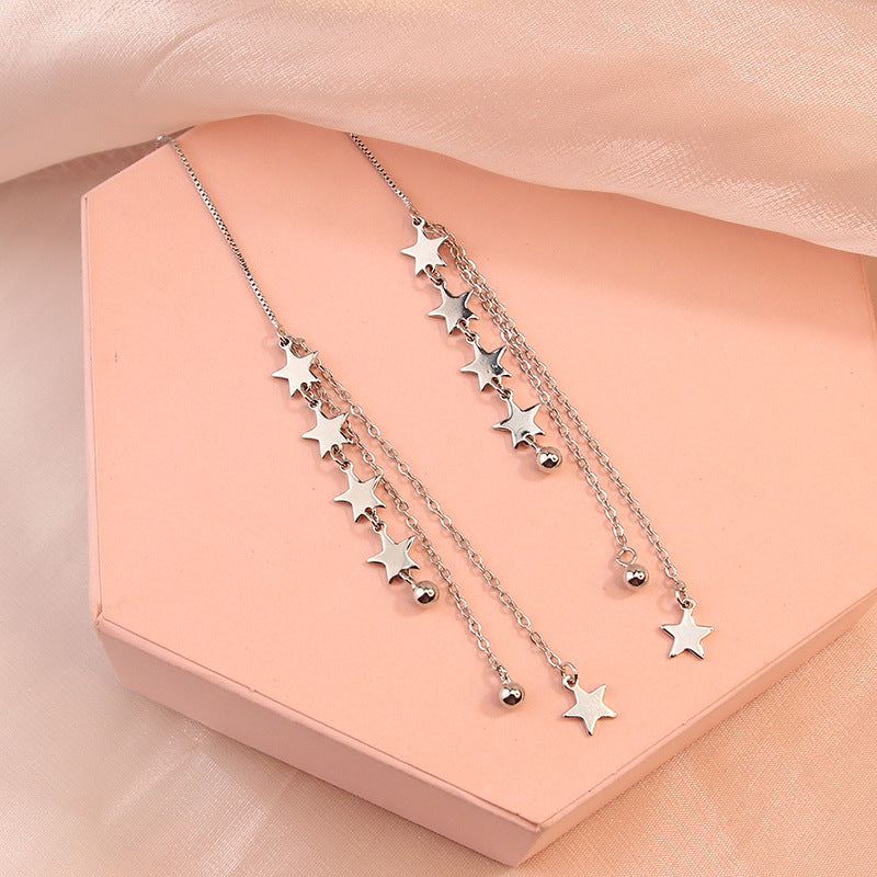 Women's Meteor Simple Temperament Eardrops Fresh Round Beads Earrings
