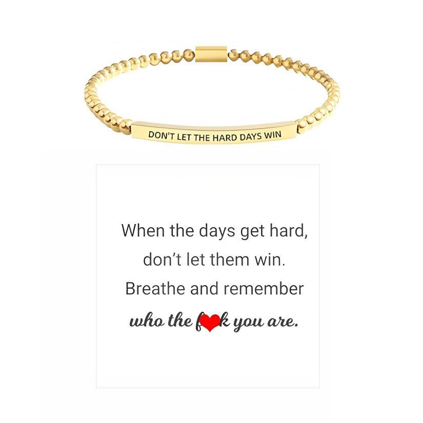 Stylish Lettering Hand-woven Adjustable Carrying Strap Bracelet