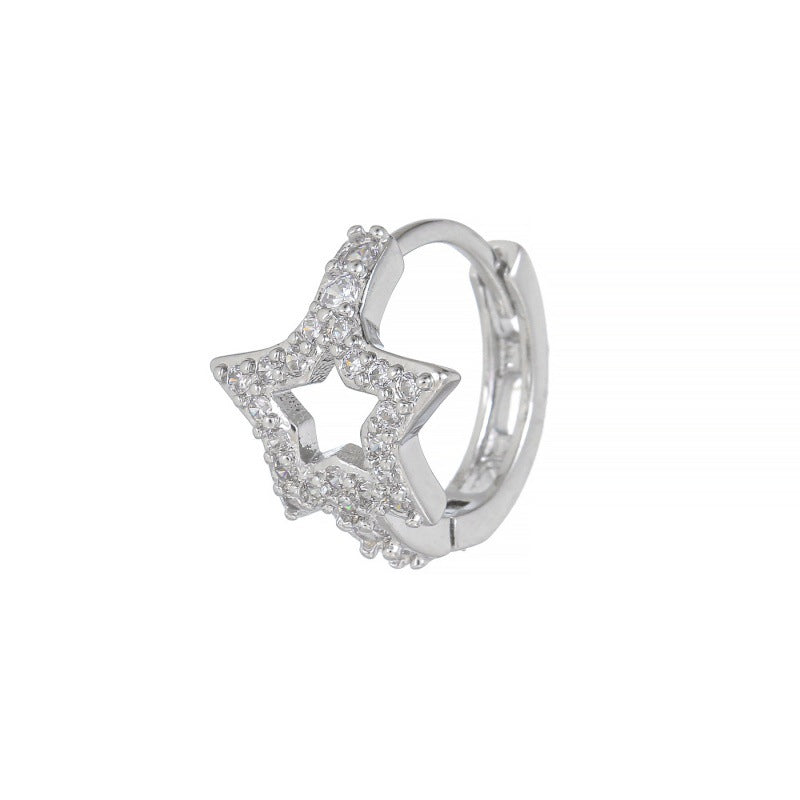 Micro Inlaid Zircon Clip Female Creative Rings