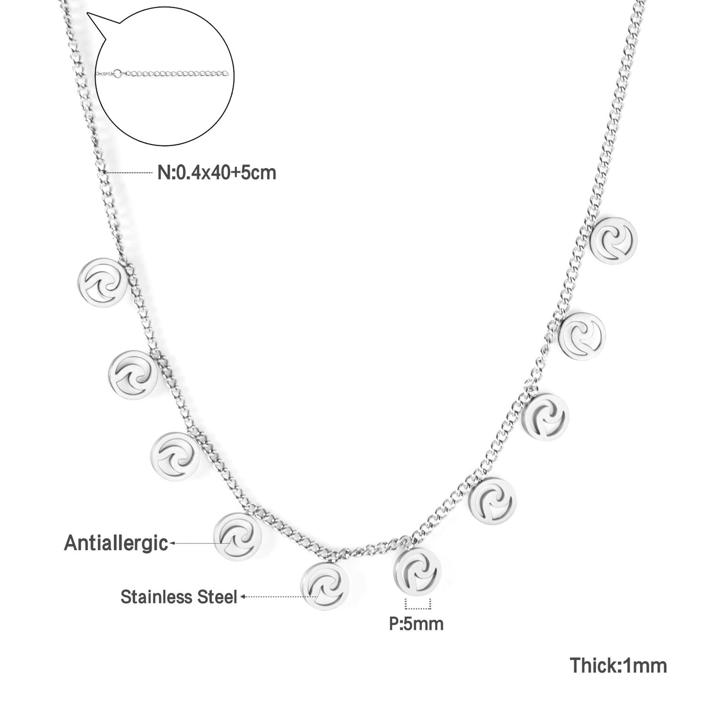 Niche High-grade Simple Temperamental Geometric Electroplated Stainless Necklaces