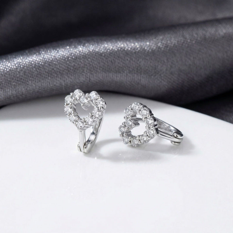 Women's Love Heart Light Luxury High-grade Vacation Earrings