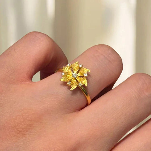 Women's Flower For Light Luxury Exquisite High Sense Index Finger Ring