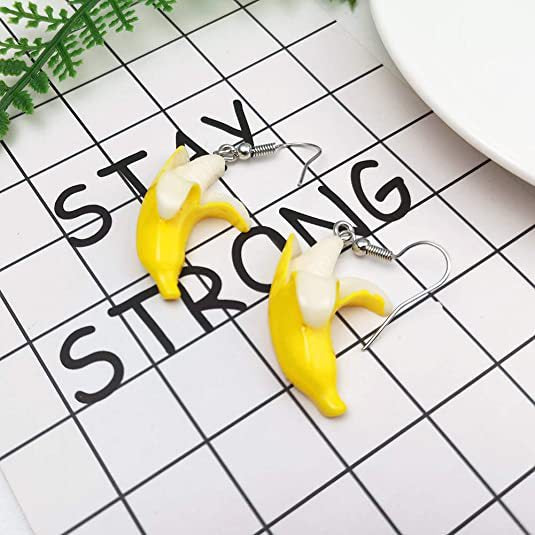 Imitation Wild Really Cute Banana Sweet Small Earrings