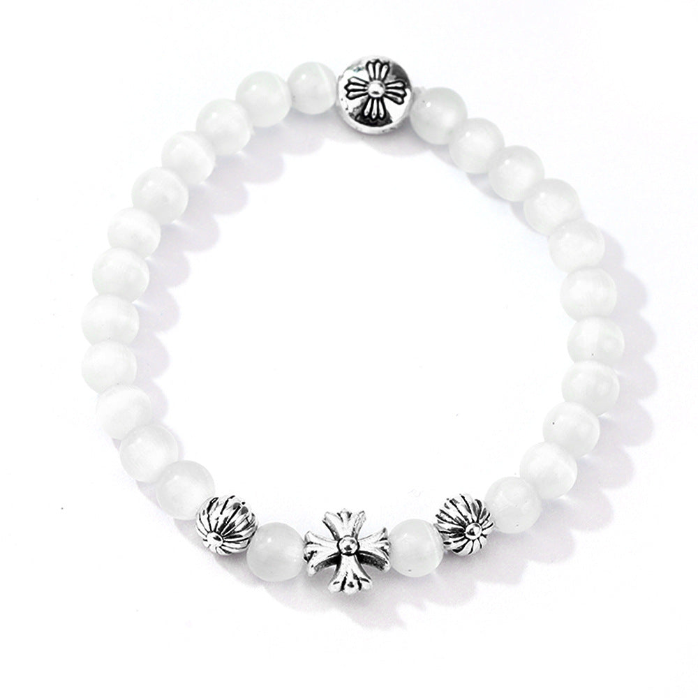 Opal Cross Beaded Simple Fashion Retro Girlfriends Bracelet