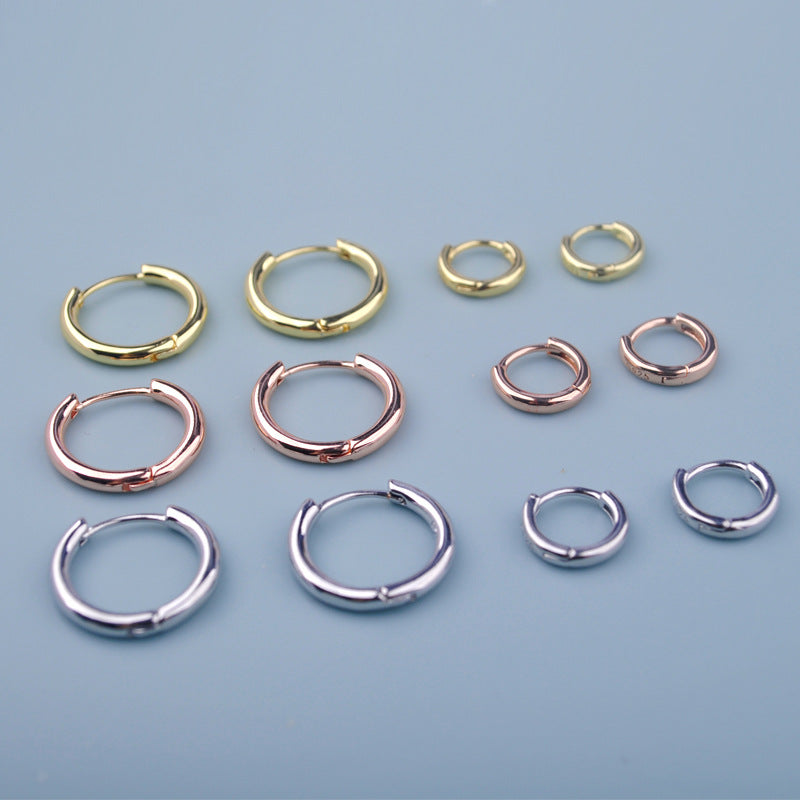 Women's Sterling Sier Needle Mini Bone Design High Rings