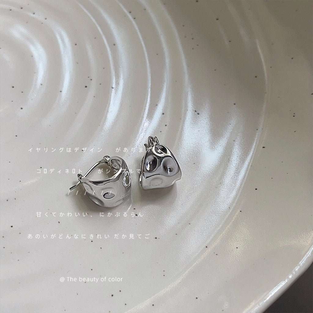 Cool Irregular Concave Geometry Clip Simple Temperamental Ear Buckle