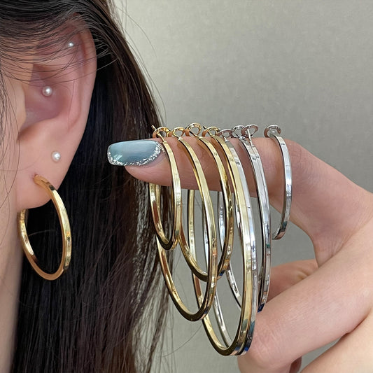 Hoop Tide Ear Design Simple High Sense Earrings