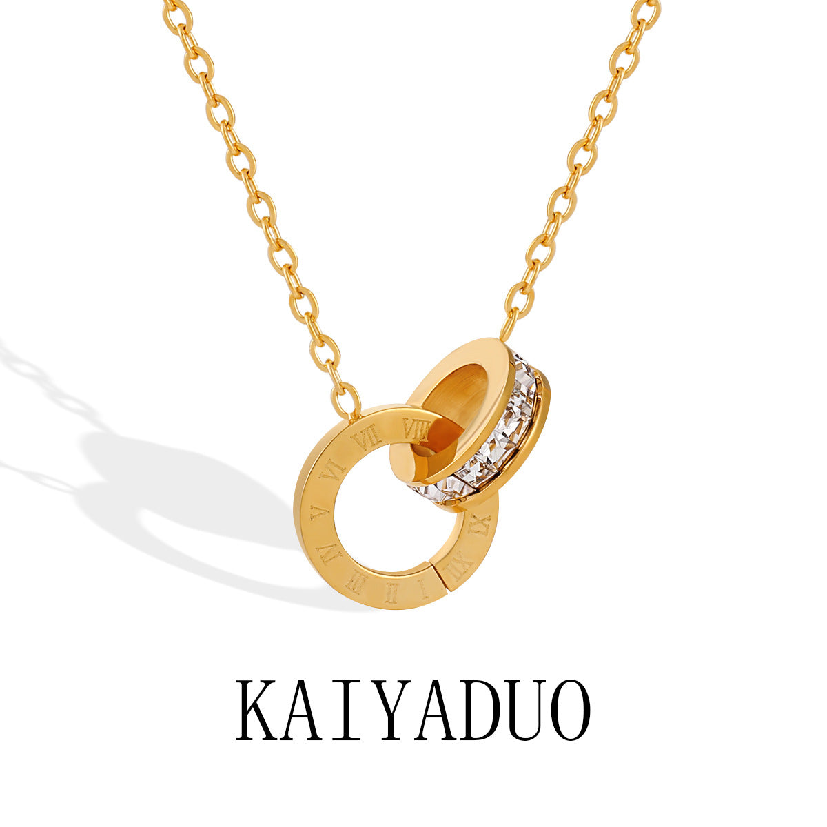 Women's Personality Affordable Luxury Roman Numerals Double Fashion Simple Necklace