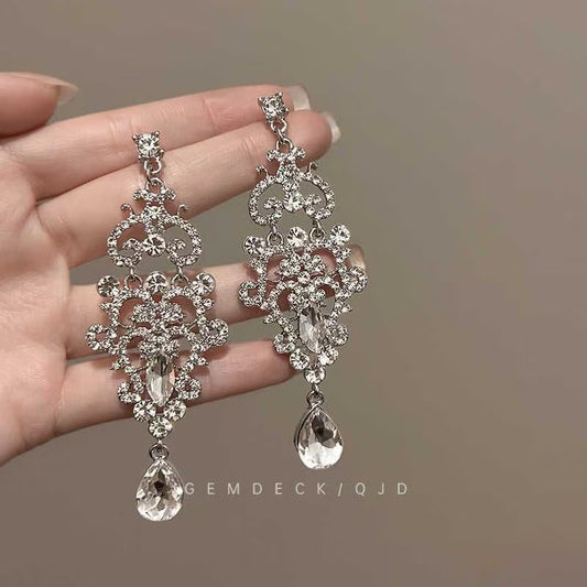 Crystal Tassel High-key Eardrop Premium Dinner Stud Earrings