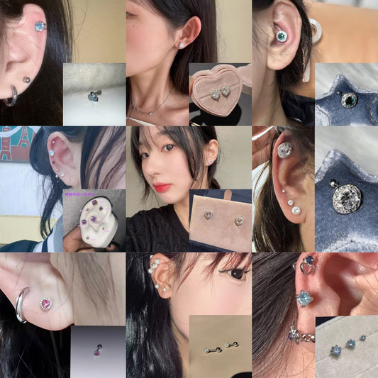 Ear Bone Clip High-grade Atmosphere Full Stud Earrings
