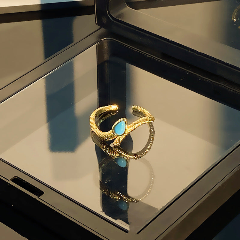 Retro Affordable Luxury Western Region Lace Hollow Out Rings