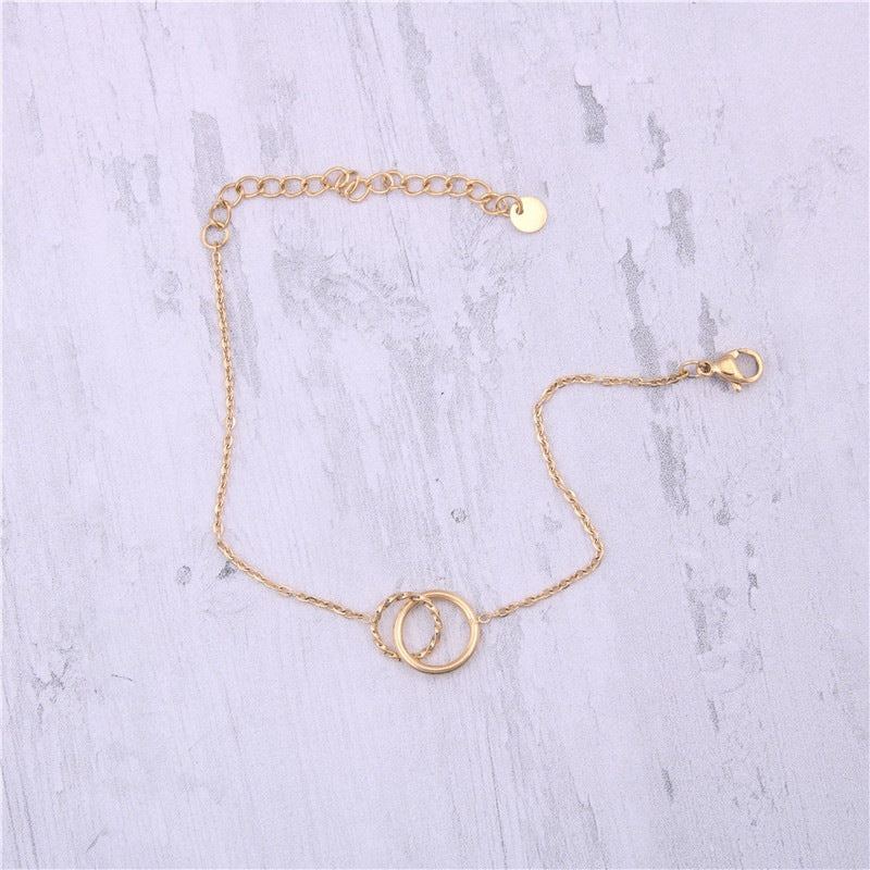 Paris Independent Designer Titanium Steel Gold Bracelet