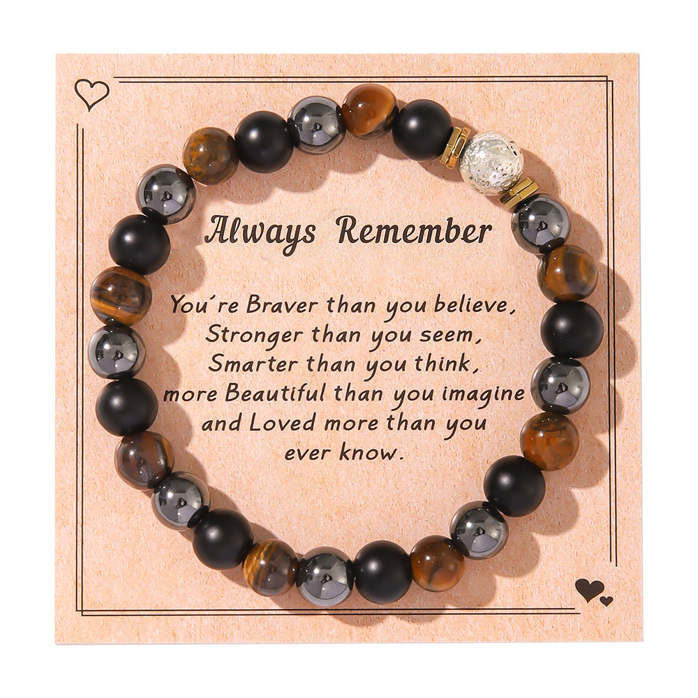 Fashion Simple Style Natural Stone Beaded Blessing Bracelets