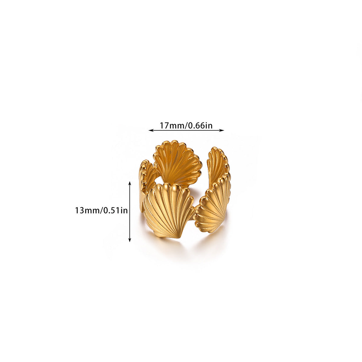 Women's Ocean Beach Series Shell Starfish For Ring