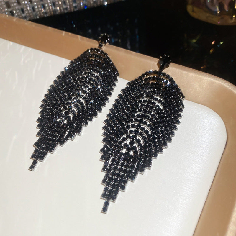 Women's Sier Diamond Tassel Light Luxury High-grade Simple Rings