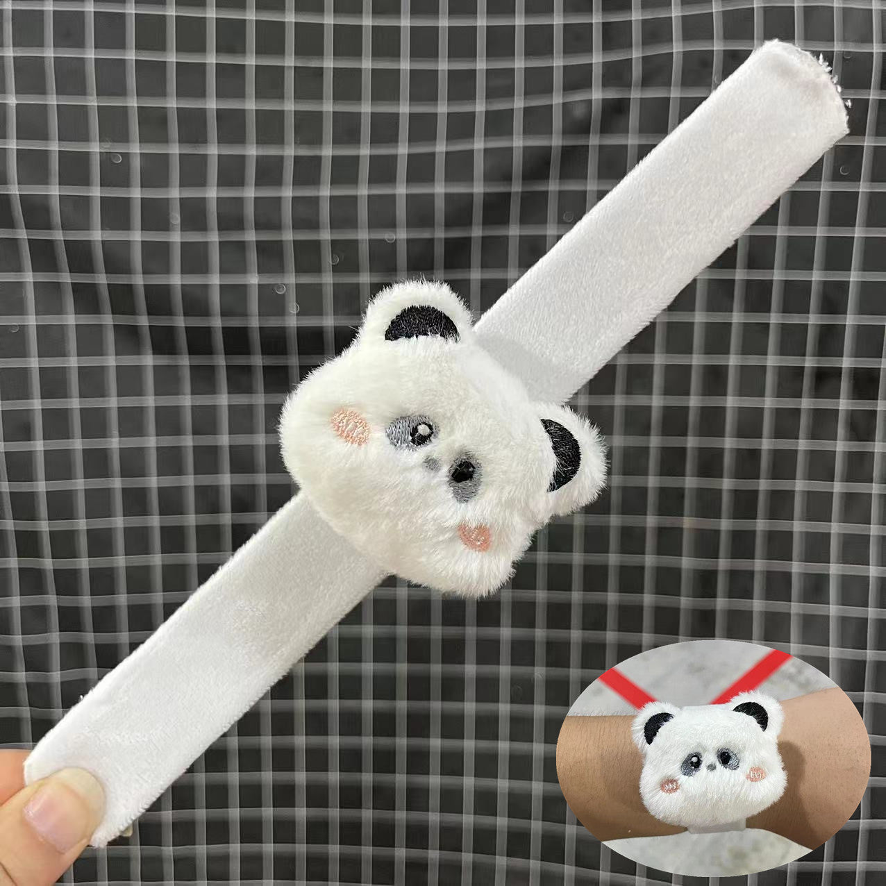 Children's Plush Cartoon Pop Cute Couple Female Slap Bracelet