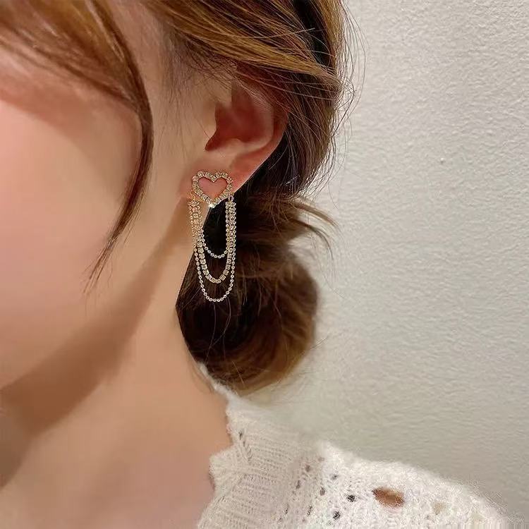 Women's Love Fairy Niche High-grade Light Luxury Tassel Stud Earrings