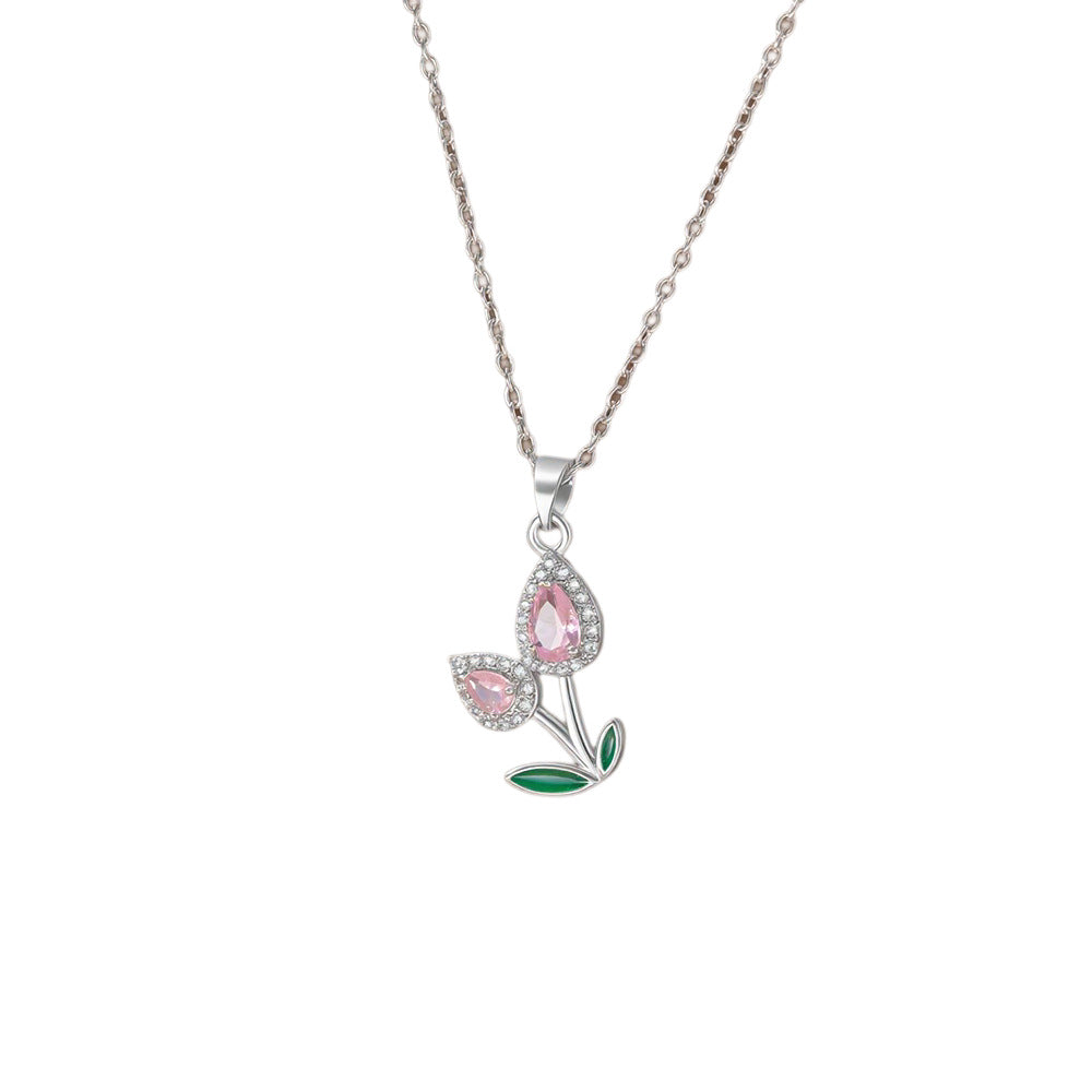Women's Rose Apple Copper Light Luxury Advanced Clavicle Necklaces