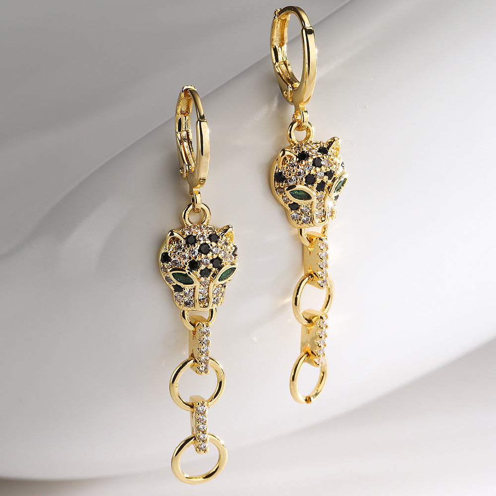 Women's Leopard Special Interest Light Luxury Gold Earrings