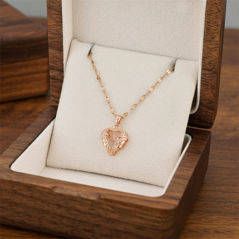 Titanium Steel Female Niche Simple Temperament Clavicle Pendants