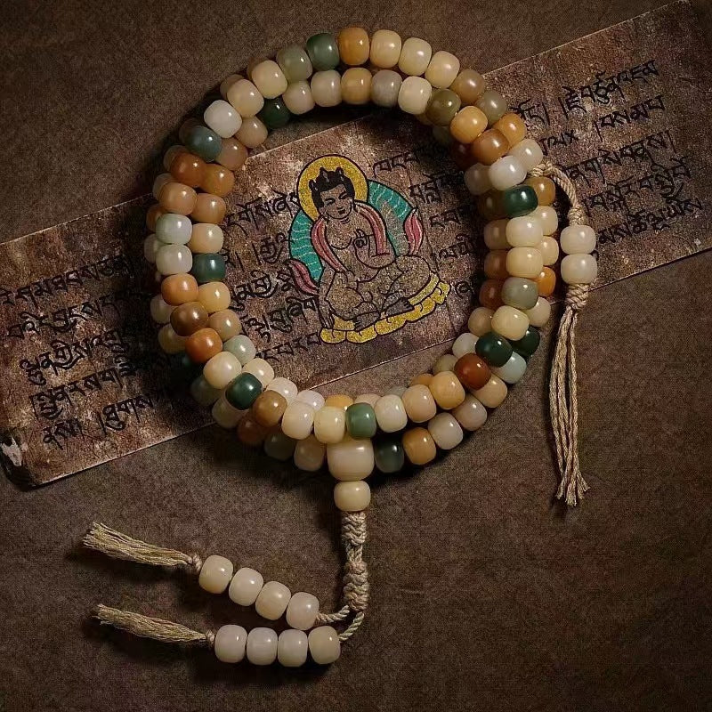 Women's & Men's Bodhi Genuine Natural Skin White Jade Bracelet