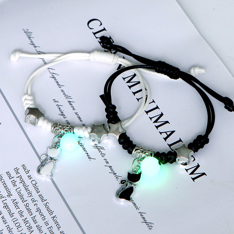 Women's & Men's Luminous Couple And Korean Simple Bunny Bracelets