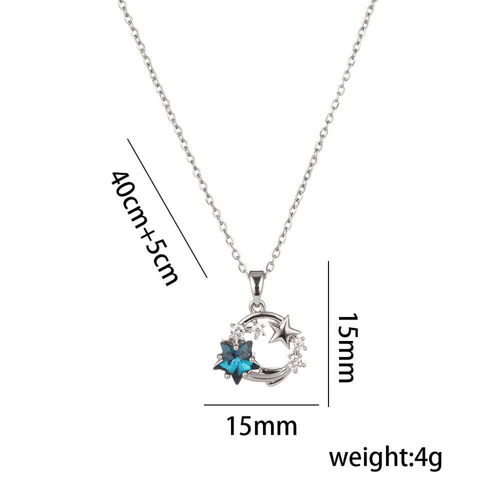 Sky Female Fashion Personality High Sense Clavicle Necklaces