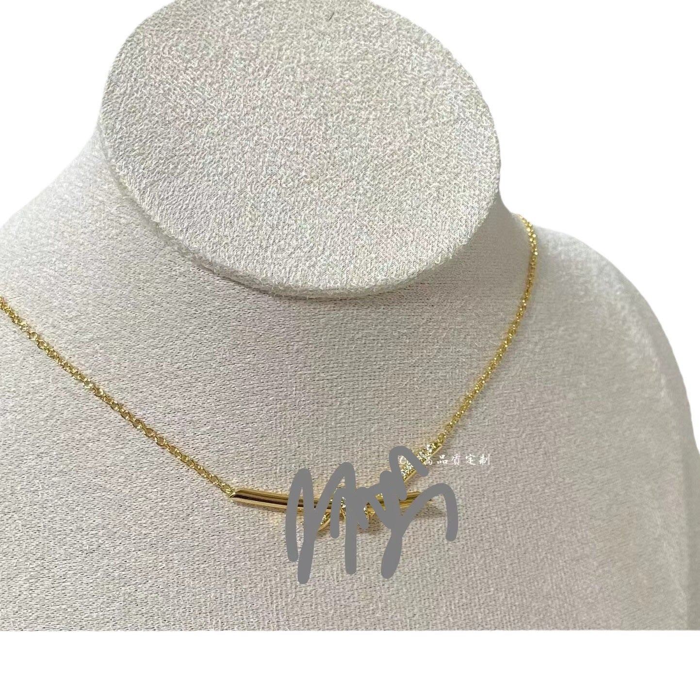Bends Hitches Twisted Bow Half Diamond Full Rose Gold Clavicle Necklace