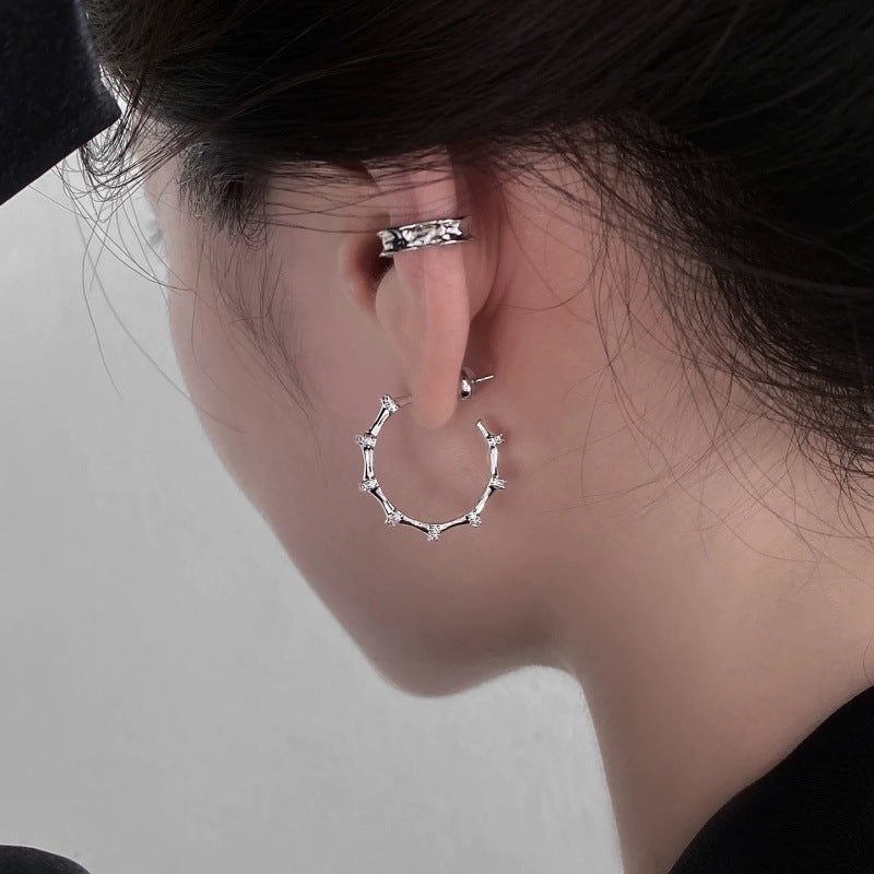 Women's Large Circle High Sense Light Luxury Minority Design Unique Earrings