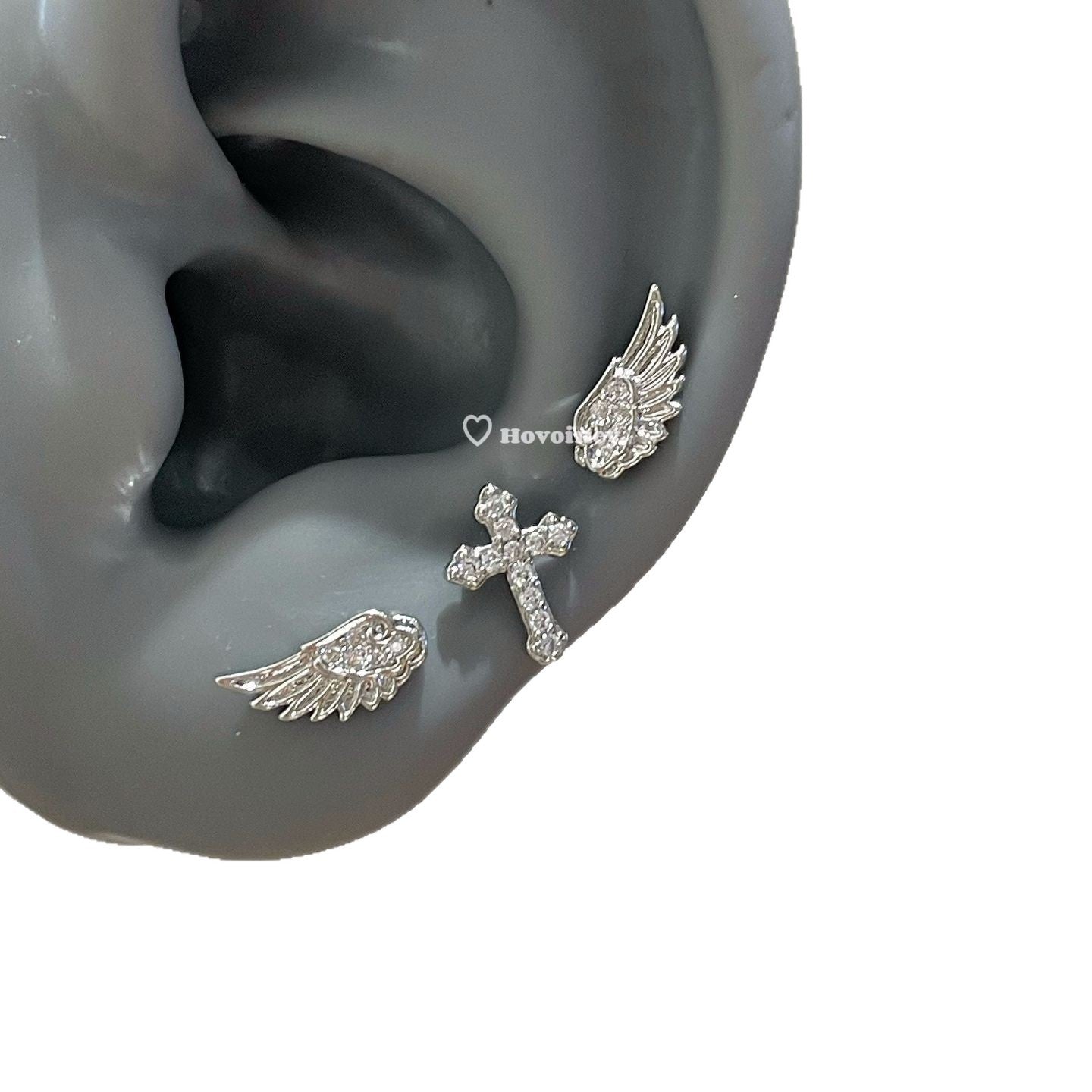 Wings Unique Personality Ear Bone High-grade Design Sweet Cool Stud Earrings