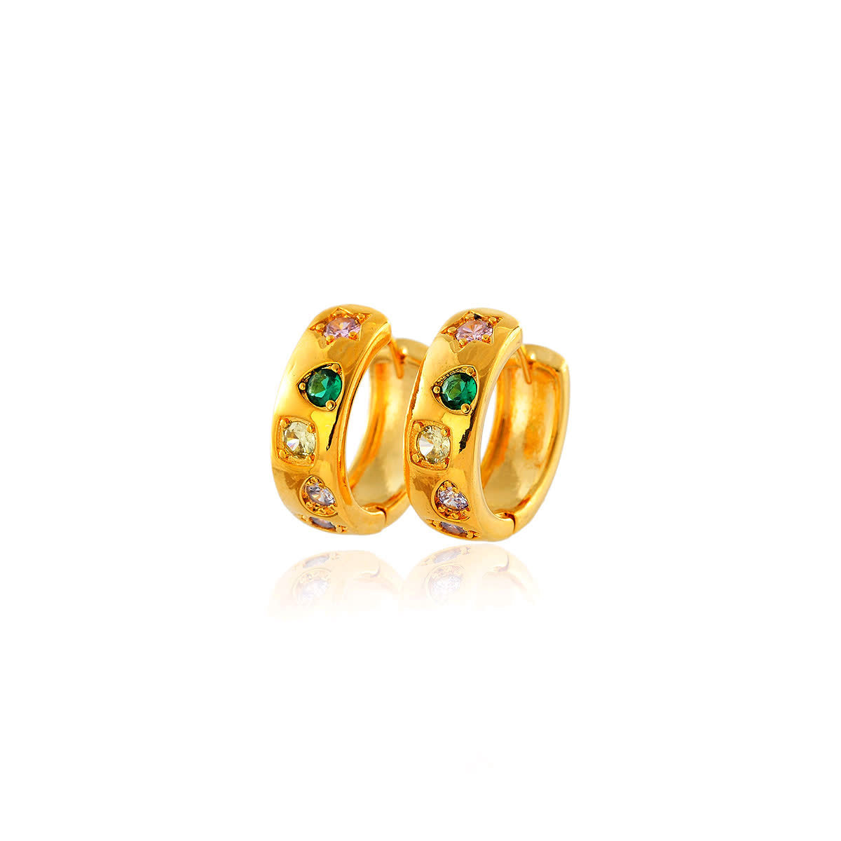 Stylish Gems Colorful Zircon Unique Temperament Earrings