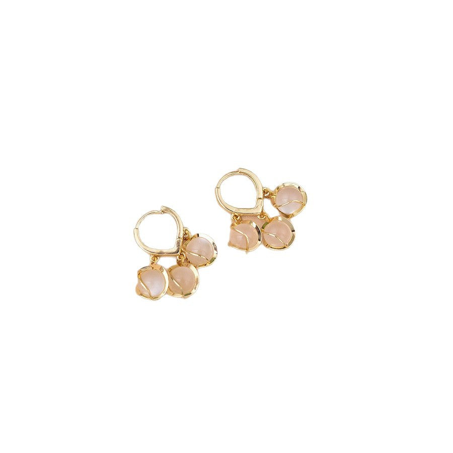 Opal Love Clip Niche Temperament High-grade Light Ear Buckle