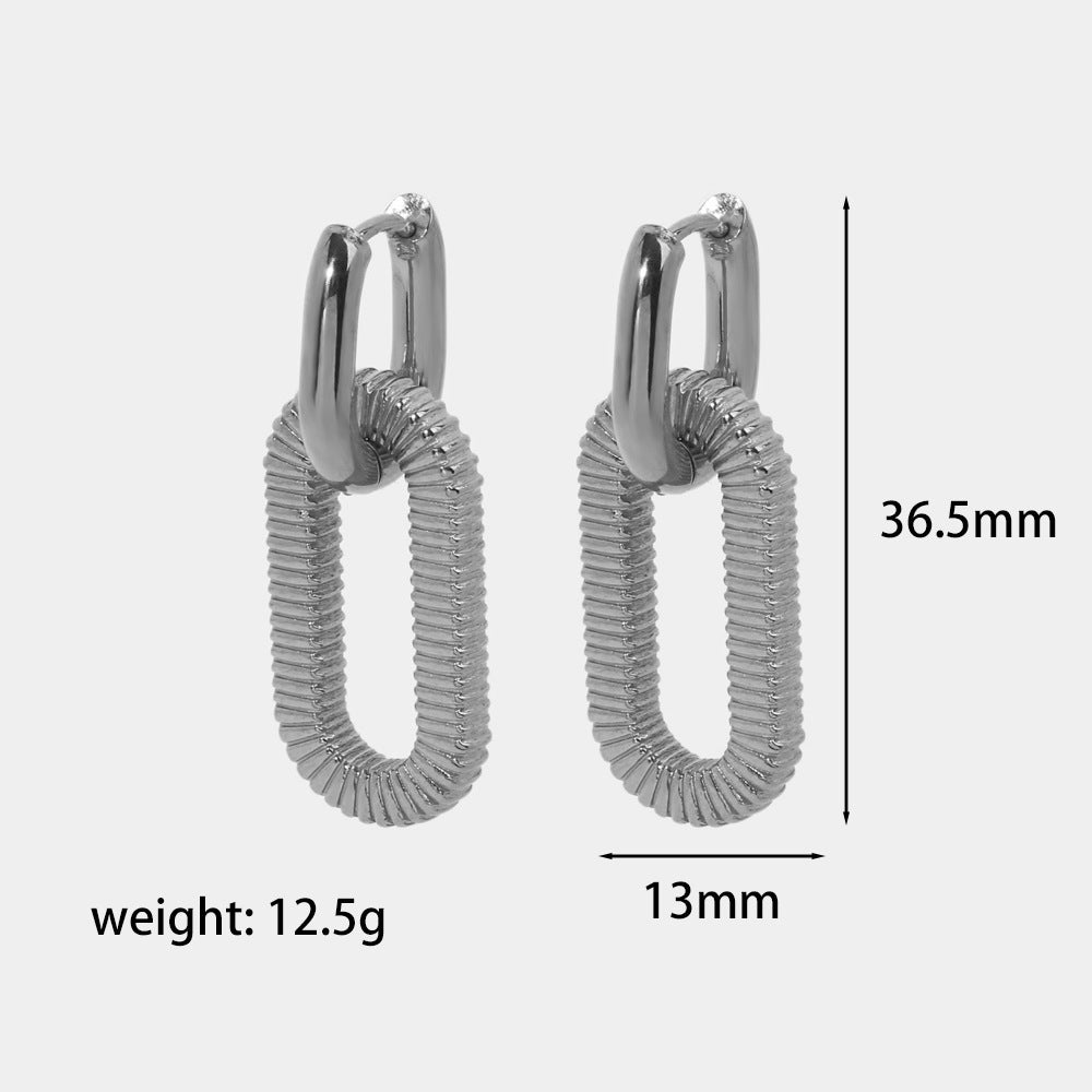 Stainless Steel Female Temperament Wild Double Titanium Gold Rings