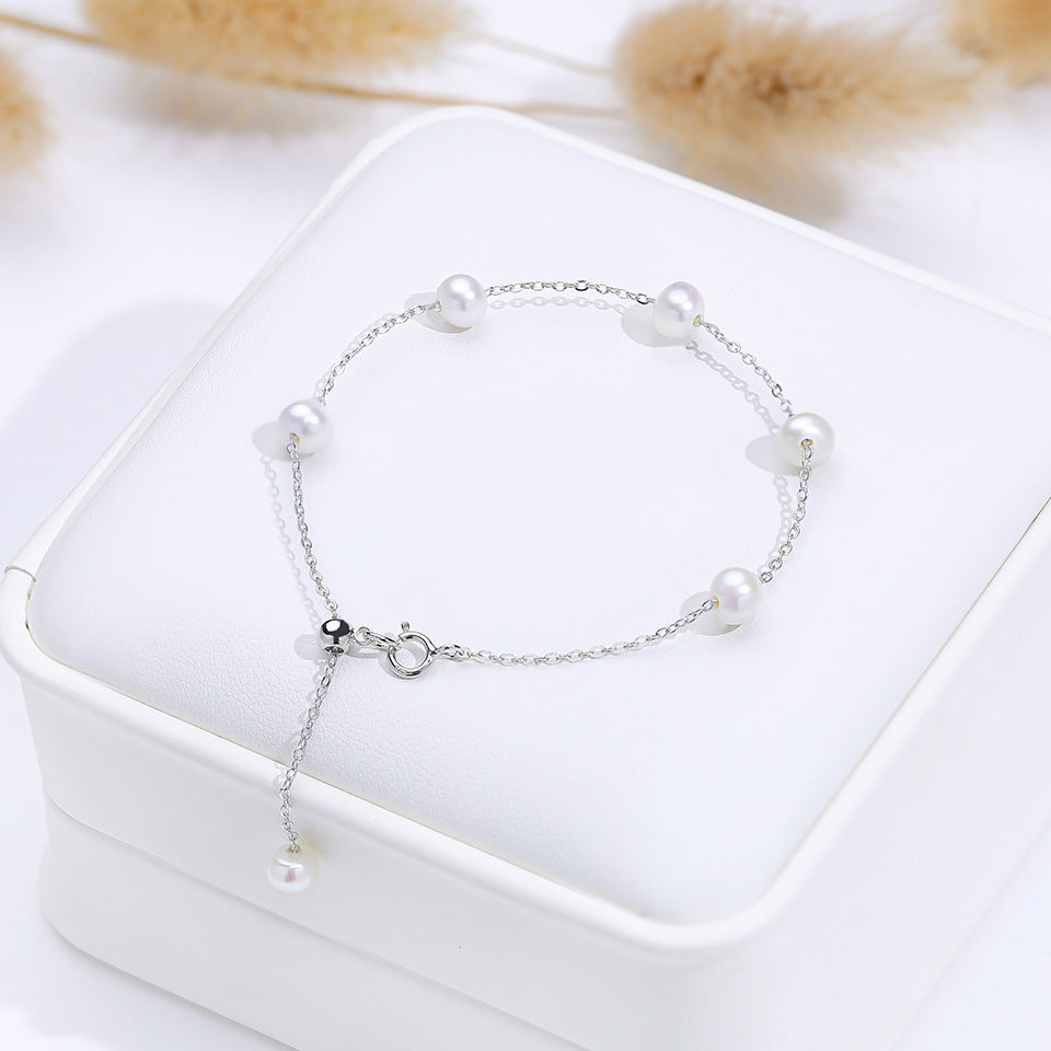 Freshwater Pearl Female Starry Sky Simple Design High Bracelet