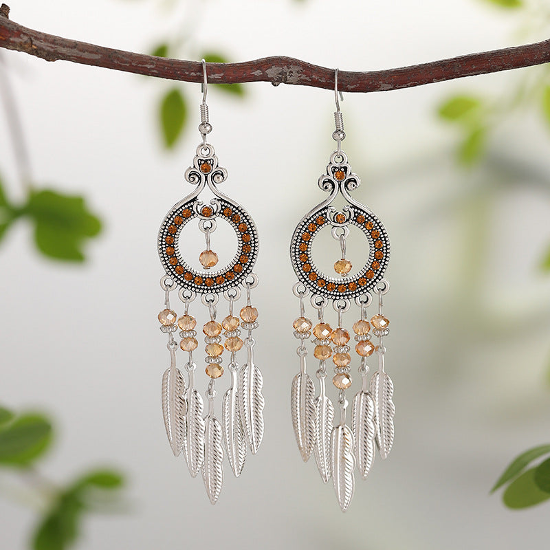 Artistic Sense Personalized Your Round Ethnic Earrings