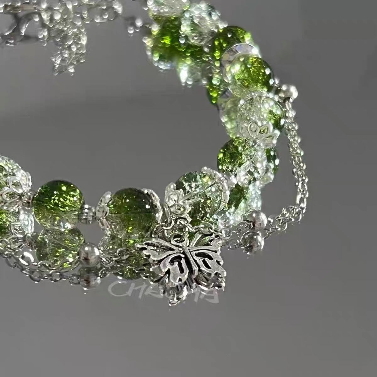 Yao Style Green Butterfly Niche Lanyard Eye-catching Bracelet