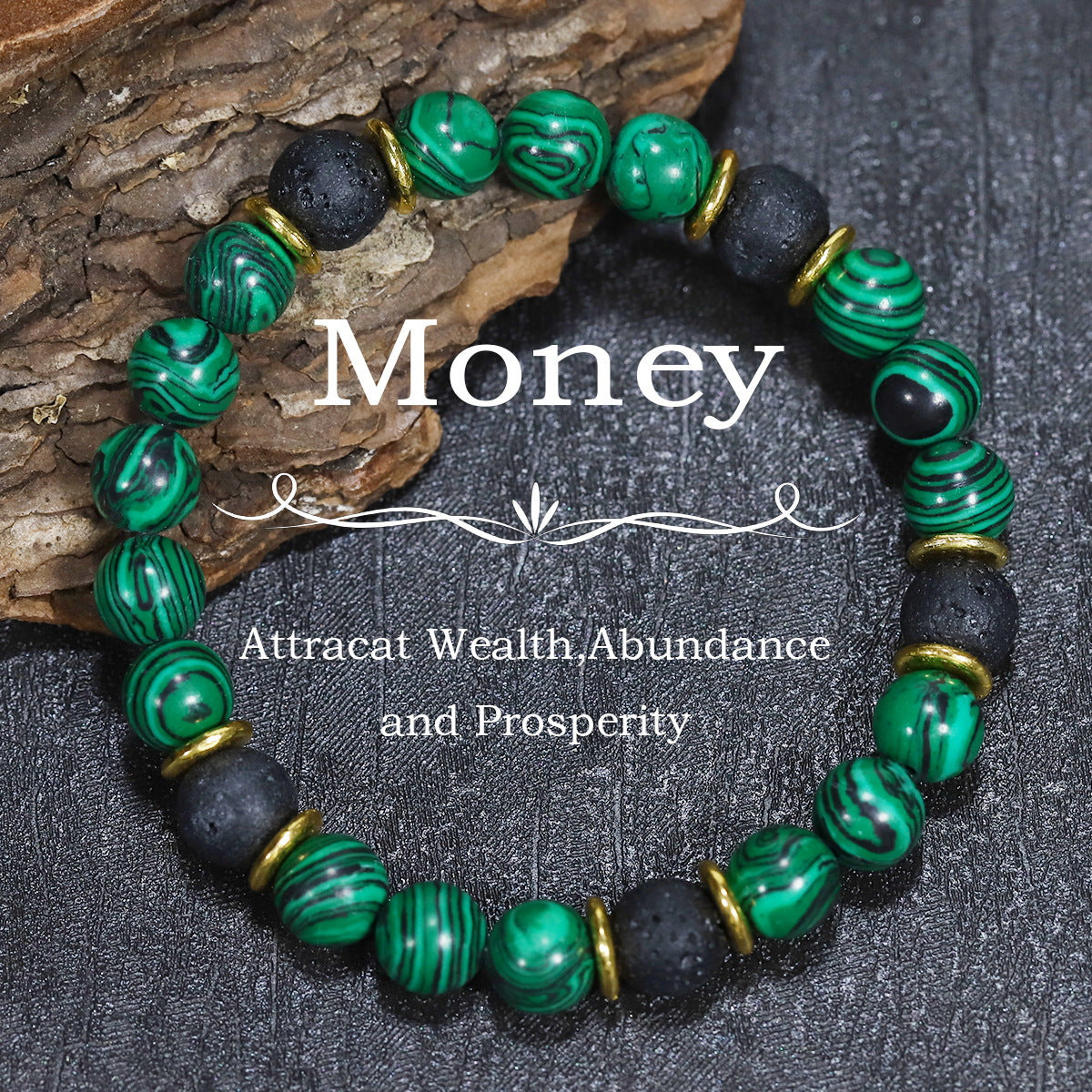 Tigereye Natural Stone Beaded Crystal Unisex Bracelet