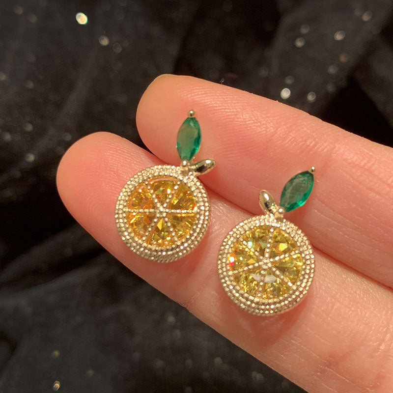 Sier Needle Fresh Sweet Lemon Fashion Rings