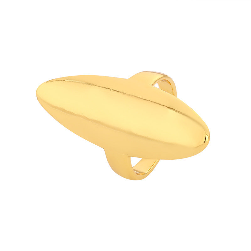 Curved Female Glossy Hip Hop Style Niche Irregular Rings